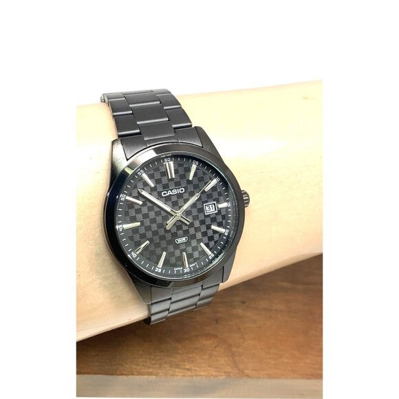 Casio Men's Watch MTP-VD03 Quartz Analog Black Dial Stainless Steel 41mm 5058 - Picture 12 of 15